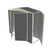 Build-a-Shed 2.3 x 0.8 x 2.3m Gable Single Hinged Side Door Shed - Grey