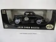 Maisto 1939 Ford Deluxe Coupe Wix Black 1:18 New In Box Not Displayed
