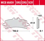 TRW Lucas Sintered lining MCB858SV
