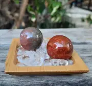 Ocean Jasper Sphere Duo, Happiness, Uplifting, Healthier Habits, Mediation Set