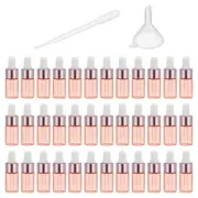 36pcs 3ml Glass Dropper Bottle with Pipette Funnel Clear Pink