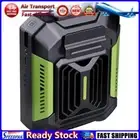 LF# Waist Clip Fan Power Bank Flashlight Body Fan Hanging Neck Fan (Dark Green)