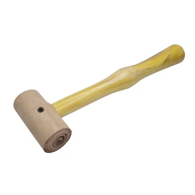 Raw Hide Leather Mallet Natural 1-1/2"(38MM) Extra Soft Non-Coated Mallet Hammer
