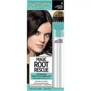 Loreal Paris L'oreal Paris Magic Root Rescue 10 Minute Hair Coloring Kit, 3 Soft Black, 1 Kit