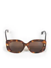 Brown Tortoiseshell Pattern Butterfly Sunglasses