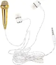 DRESSOOS Miniature Microphone for Singing Portable Wired Microphone for Recording Lightweight Vocal Mic Compatible with Phone Tablet and Computer Durable Design for Sound