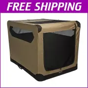 Portable XL Dog Crate with Double Doors - Collapsible and Lightweight for Travel