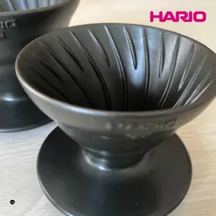 【HARIO】V60老岩泥02濾杯 1次燒 火山黑(手沖濾杯 錐形濾杯 一次燒 hario官方)