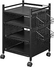 Bauhutte BHS-380G-BK Game Console Storage Rack, Slider Type, Black, 15.6 x 14.6 x 24.2 inches (39.5 x 37 x 61.5 cm)