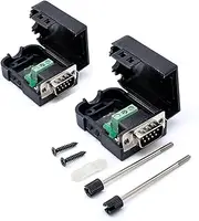 Oiyagai 2 Pcs DB9-G3 9Pins Male Adapter to Screw Connector RS232 Serial to RXD TXD GND 235 Terminal
