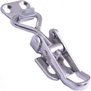TEHAUX 1pc Stainless Steel Toggle Latch Clamp Heavy Duty Fastening Lock Spring-Loaded Safety for Trucks Trailers and Containers Easy to Install Design