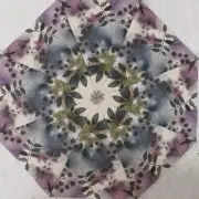 16 * 9.5" Flower Shadows #1 Stack & Whack Quilt Blocks Kaleidoscope