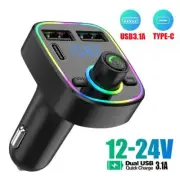 Bluetooth Car Adapter FM Transmitter USB AUX Radio MP3 Music Player J1A4