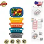 Durable Borosilicate Glass Meal Prep Set - 5x 22oz Containers with Vented Lids