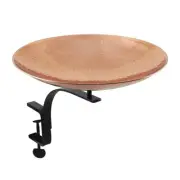 ACHLA Birdbath with Rail Mount Bracket, Polished Copper Plated - PCB-01-RM
