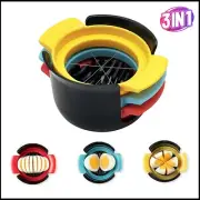 3 in 1 Egg Slicer Stainless Steel Hard Boiled Egg Strawberry Soft Fruit Cutter