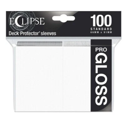* Sleeves Eclipse Gloss Standard Arctic White 100ct Upro 15600