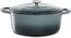 Crock-Pot Artisan Oval Enameled Cast Iron Dutch Oven, 7-Quart, Slate Gray