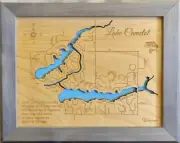 Lake Camelot, WI - Laser Cut Wood Map | Wall Art | Made to Order