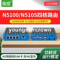 在飛比找露天拍賣優惠-倍控G48 N5105四核軟路由工控機N5100 J6412