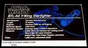 Custom Decal for 75181 Replacement Sticker for 75181