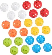 GANAZONO 24Pcs Perforated Practice Balls for Golf Tennis Training Lightweight Hollow Design Mixed Colors for Sports Practice Enhance Skills Warm Ups