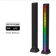 32LED RGB Car APP Control Voice Activated Pickup Music Rhythm Light Ambient Lamp (for: Audi)