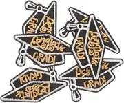 jojofuny 6pcs DIY Graduation Patches Embroidery Decorative Patches for Clothing Pillows Sweaters Easy to Use Lightweight for Use