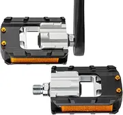 Bike Flat Pedals - Lightweight Mountain Bike Pedals | Cycling Non-Slip bicycles Pedal | Set Of 2 Foldable Bike Pedals 9/16 Inch | With Reflective Strips, Quick-Release, Cycling Parts For Upgrade Maint
