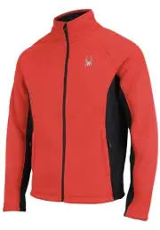 Spyder Men's Red Steller Sherpa Lined Bonded Fleece Full Zip Jacket, MSRP $169