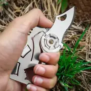 Multifunction 9 in1 Pocket Knife Credit Card Outdoor Camping Tool Survival Knife