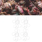 (4PCS)Crab Snare Trap 6 Loops Stainless Steel Rustproof 8.5cm Diameter DP
