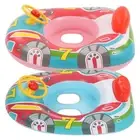 Portable Yacht Pool Float Inflatable Yacht Steering Wheel PVC Toddler Swim Float