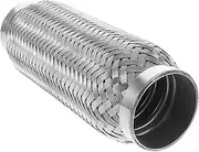 BUGUUYO Fit Stainless Steel Exhaust Flex Pipe Kit for Cars and Trucks High Performance Flexible Tubing with for Improved Exhaust System and Versatile Compatibility