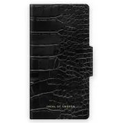 Ideal Of Sweden Atelier Wallet Case (Suits iPhone 13) - Neo Noir Croco