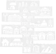 1 Set Creative DIY House Drawing Templates Stencils for Card Making Craft Projects and Home Decor Versatile Painting Templates for All Ages