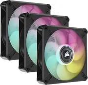 CORSAIR ML120 RGB Elite, 120mm Magnetic Levitation RGB Fan with AirGuide, 3-Pack with Lighting Node CORE, Black, CO-9050113-WW