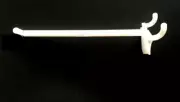 4 Inch Long White Plastic Pegboard Display Hooks 1/8" Thick Quantity 50