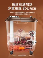 南極人全自動足浴盆電動按摩加熱洗腳盆神器恒溫家用過膝蓋泡腳桶 99購物節