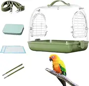 Travel Bird Cage | Portable Transparent Pet Carrier Backpack, Detachable Ocatiel Travel Accessories, Bird Transport Bag Paraquito Canary Lovebirds Reduce Bird Discomfort