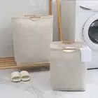 Space-saving Laundry Storage Basket Foldable Capacity Waterproof Fabric Hamper