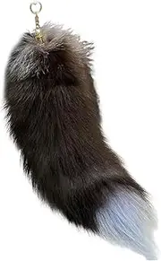 [Generic] Luxurious Therian Tail Durable Buttpulg Soft Foxs Clip Accessories Plush Gear Long-lasting Durability Wear Keychain
