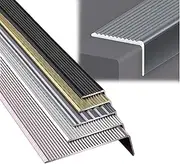 3PCS L Shape Corner Protection Profile, Stair Anti-Slip Strip, Aluminum Stair Nosing Threshold Bar, Stair Anti-Slip Strip for Indoor and Outdoor Stairs-Gray||100x30MM