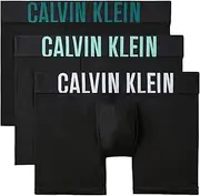 [Calvin Klein] Men's Intense Power Micro 3PK Boxer Brief 3PK Boxer Brief 3PK, Black Bodies W/White, Tickled Green, Mediterranea Logos