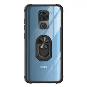 2PC Funda Case for Xiaomi Redmi 9 Transparent Coque Ring Stand Shockproof Phone Case Cover