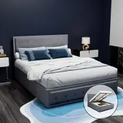 Artiss Bed Frame Gas Lift Double Grey