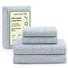King Size Bed Set - 4 Piece 100% Organic Cotton King Size Bedding Sheets & Pi...