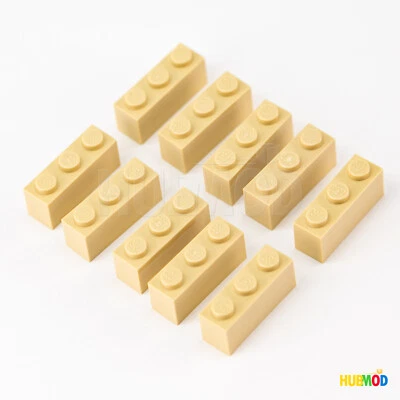 Lot of 10 Genuine LEGO Tan (Brick Yellow) 1x3 3622 Building Bricks Blocks Parts