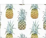 Fashion Pineapples Large Kitchen Drying Pad 18x24in Kitchen Countertop Suction Pad Dishwasher Drainage Pad