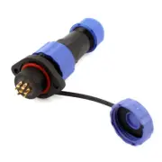 SD16-7 16mm 7 Pins IP68 Flanged Waterproof Aviation Connector Socket AC 500V/15A